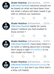 This user frequently interacted with "BrotherTawhidi," and proceeded to contact "Tawhidicom" and "Imamofpeace"